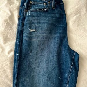 Madewell high rise slim boy jean with button fly